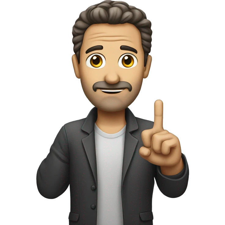 serbian man holding three fingers up emoji