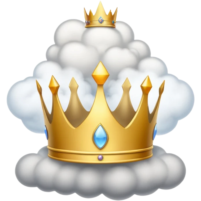 Put this 👑 on top  of 😶‍🌫️ emoji