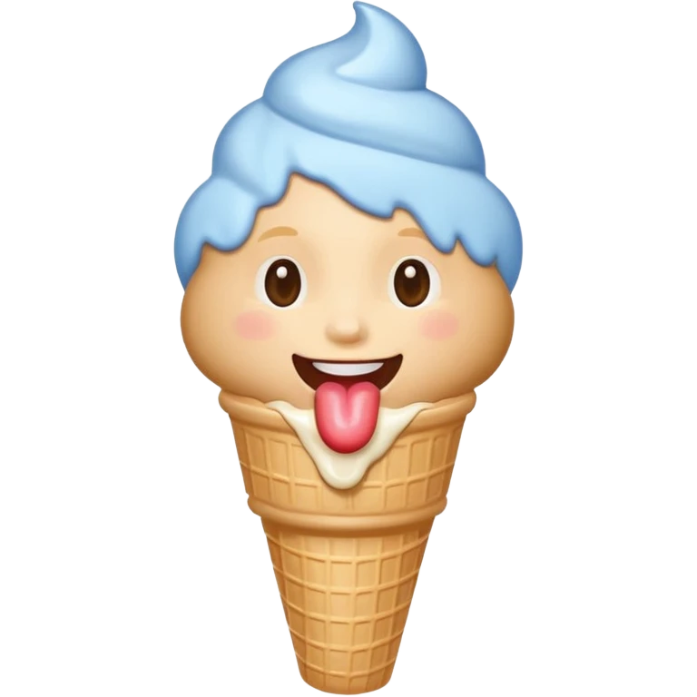 Licking ice cream cone emoji