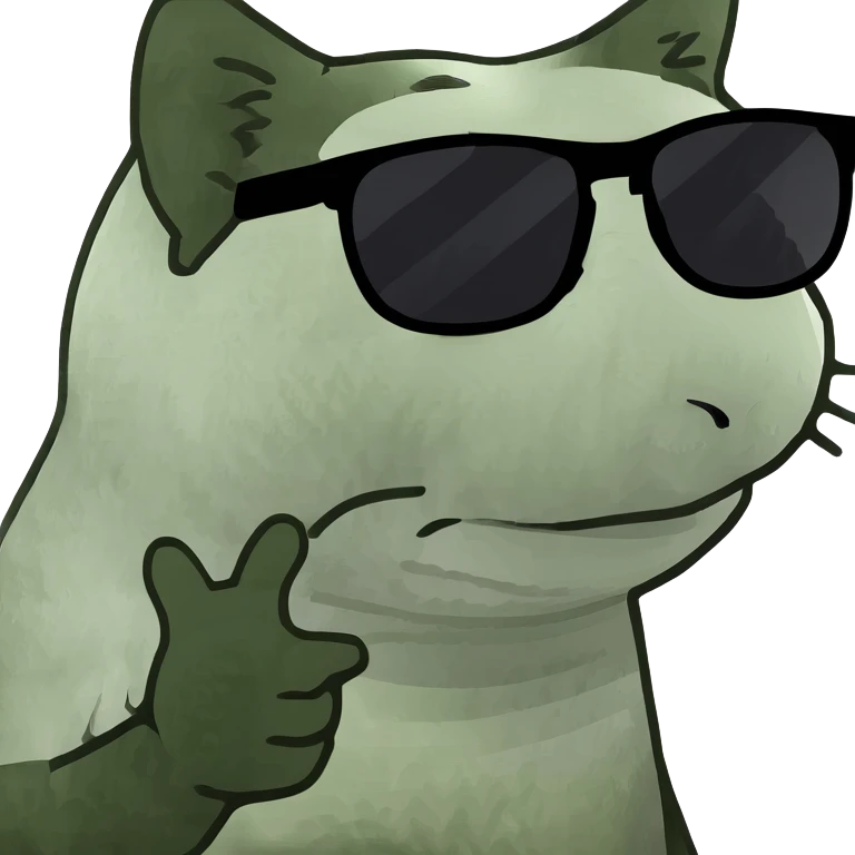 Cat with sunglasses emoji