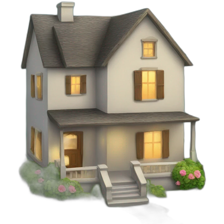 a home with the word C written on it emoji