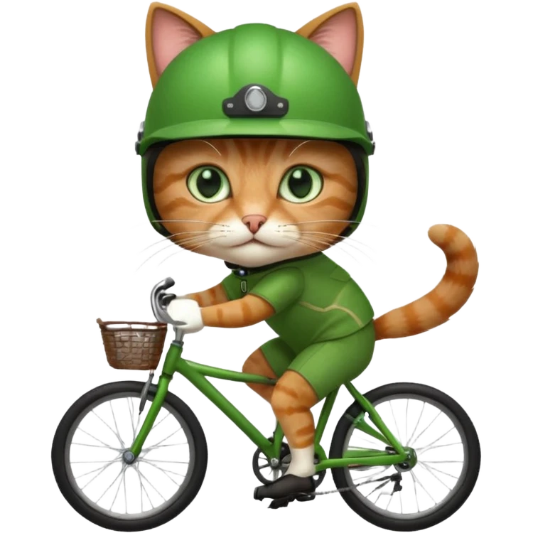 cat cyclist emoji