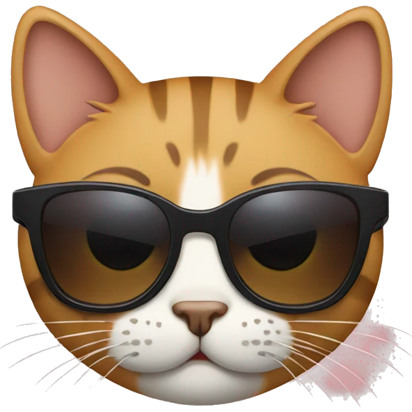 cat with sunglasses winking emoji