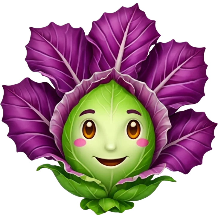 mi serve uno stile più cartoon e senza persona, il radicchio deve diventare animato  emoji