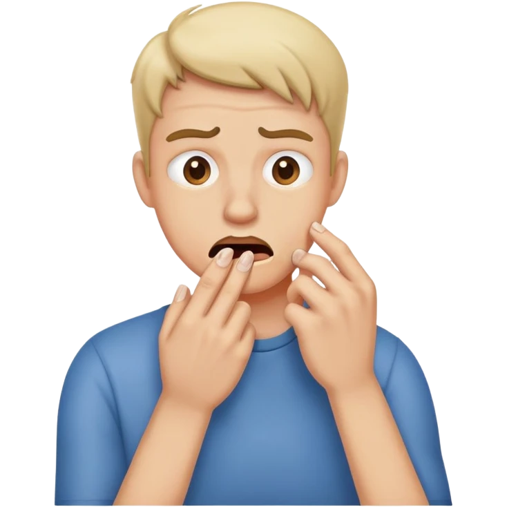Biting nails emoji