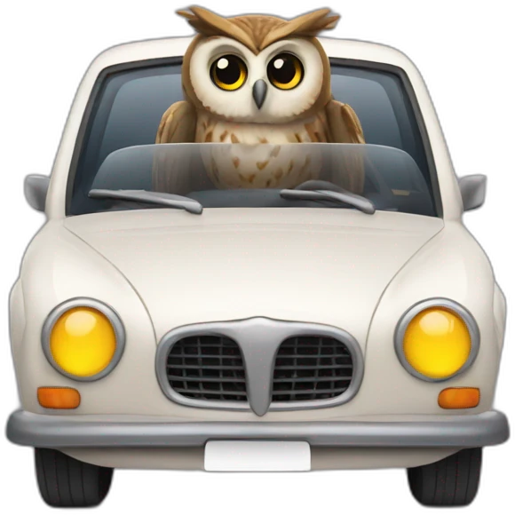 Owl in car emoji