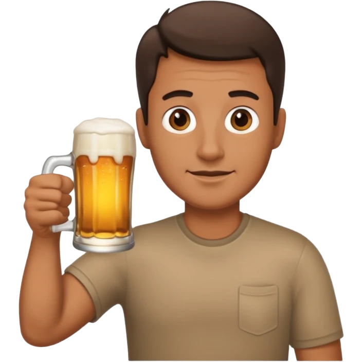 Dad with an beer in the hand emoji