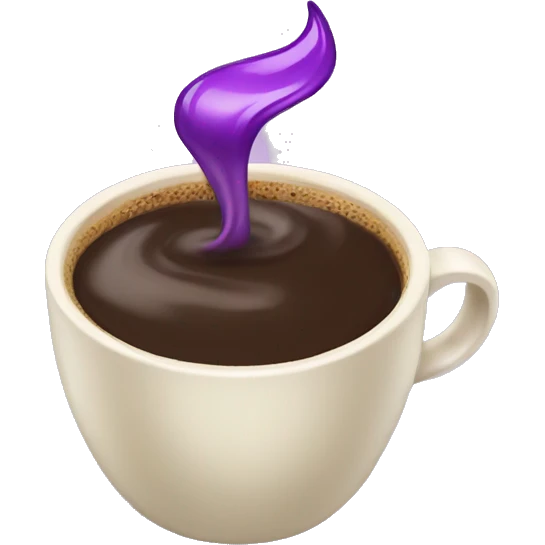 Cream purple coffee  emoji