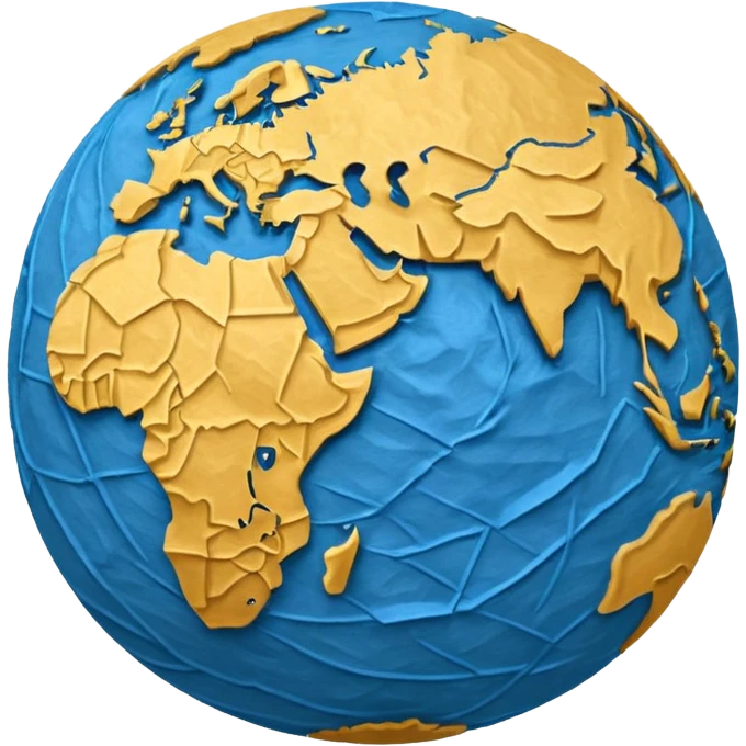 Papier-Mâché only Globe , with more paper feel emoji