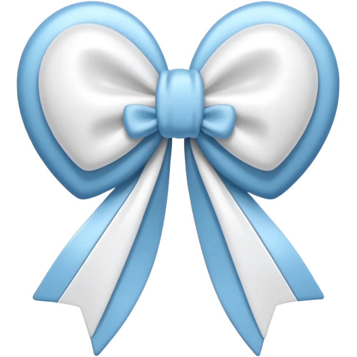 white heart with white bow emoji