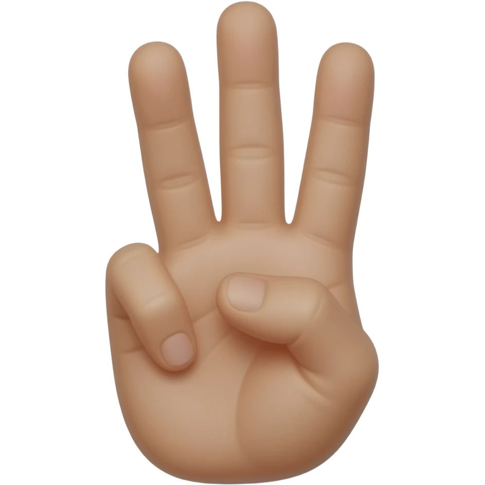 Mão 3 dedos emoji