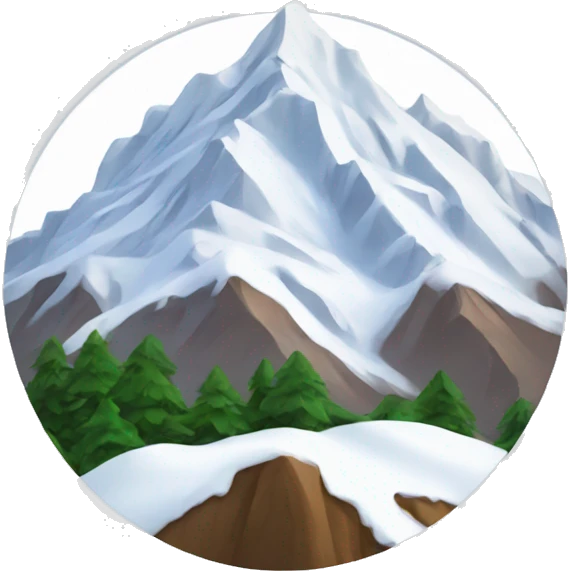 Snowcapped Mountain plus three star emoji