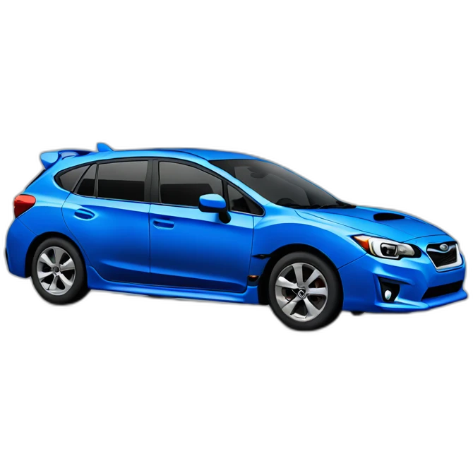 blue subaru impreza hatchback emoji