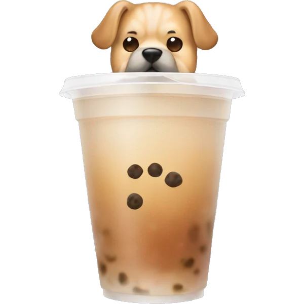 dog bubble tea emoji