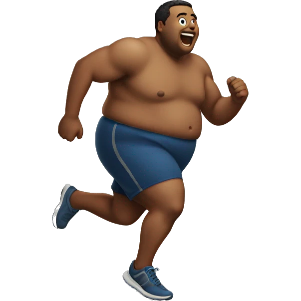 A fat guy running  emoji
