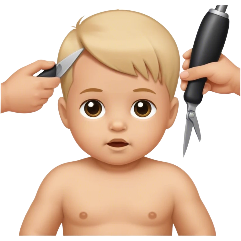 Baby hair cutting  emoji