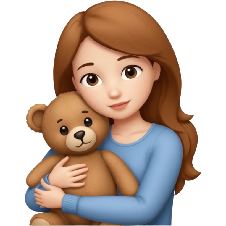 Woman loving a bear emoji