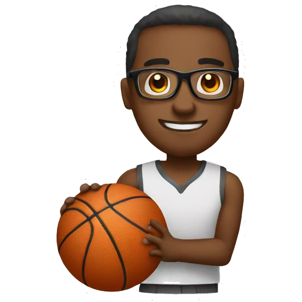 basketball as a nerd emoji