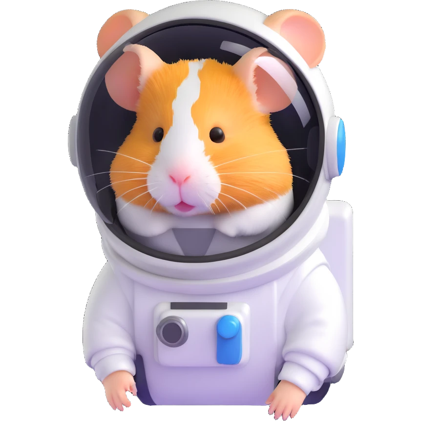 cute hamster astronaut with helmet emoji
