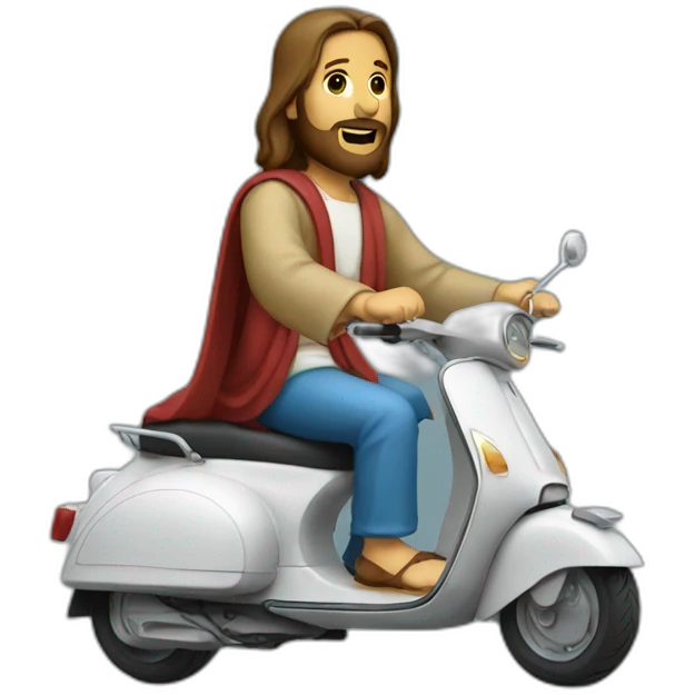jesus on a scooter emoji