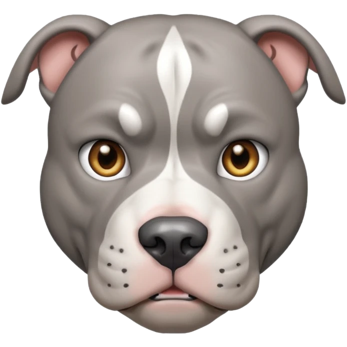 silver pitbull grey eyes emoji