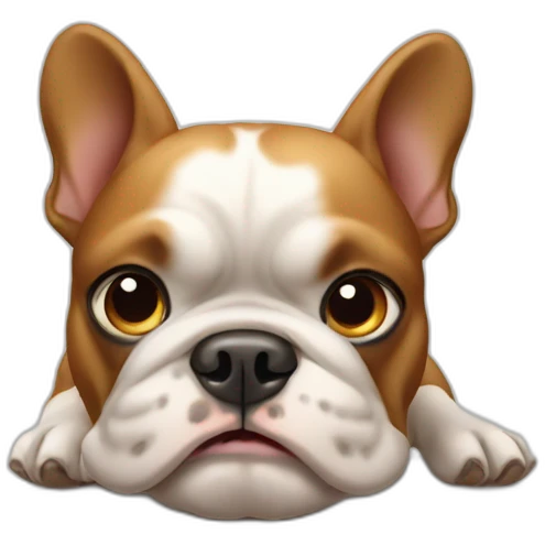 French bull dog farting emoji
