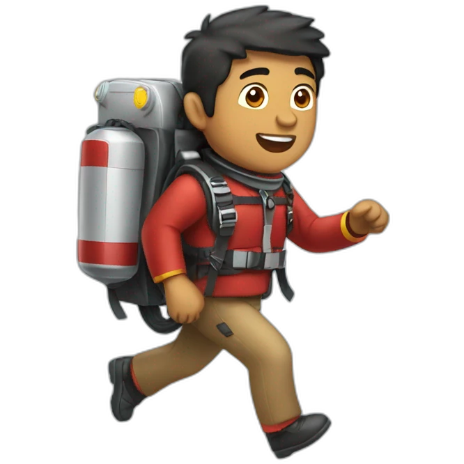 peruvian man with jetpack emoji