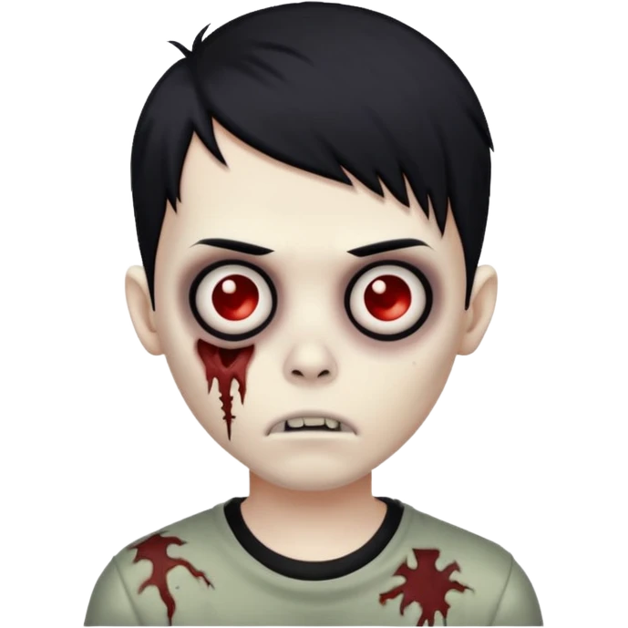 zombie boy emo with black hair  emoji