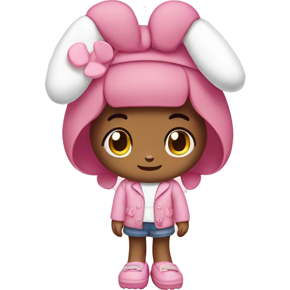 my melody wearing crocs emoji