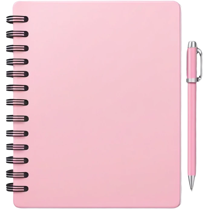 Pastel pink notebook emoji