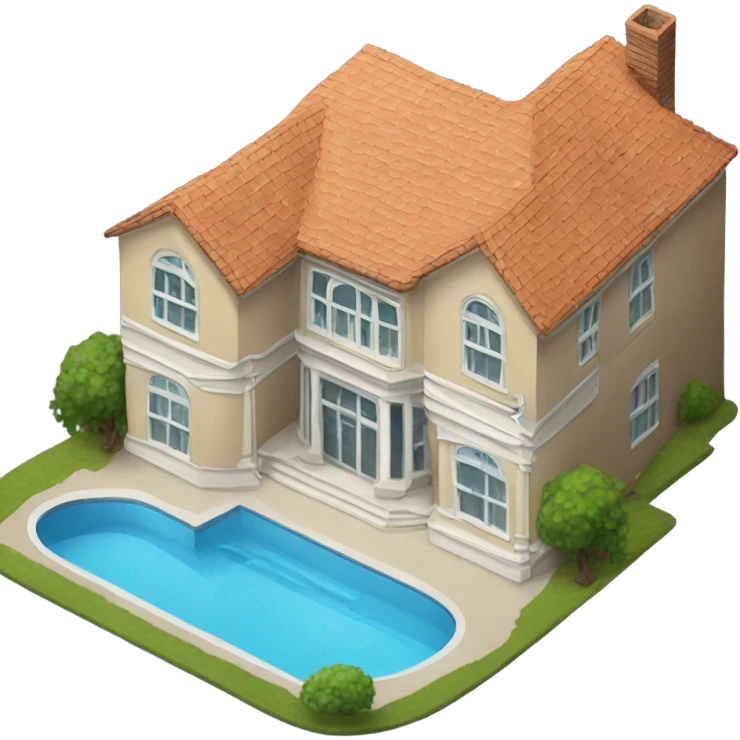 Big house with pool emoji