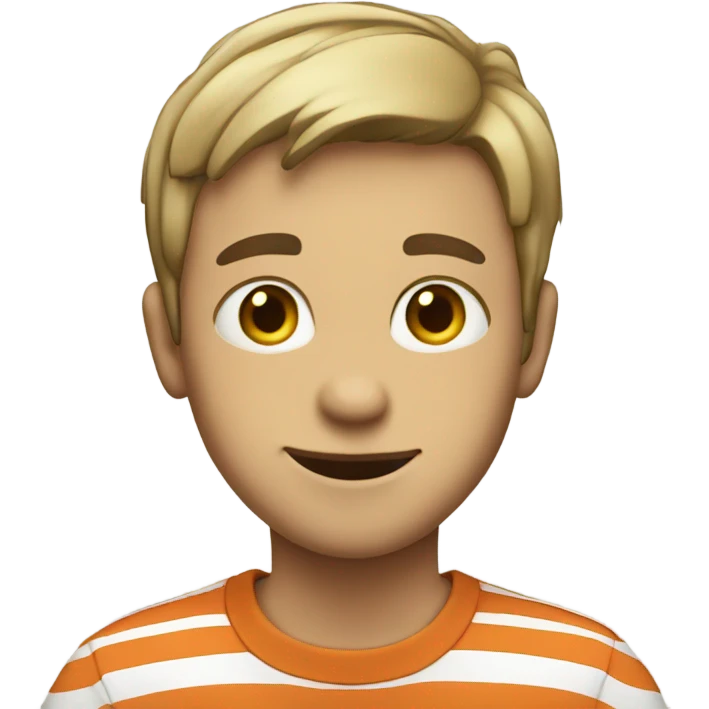 striped shirt portrait of boy emoji
