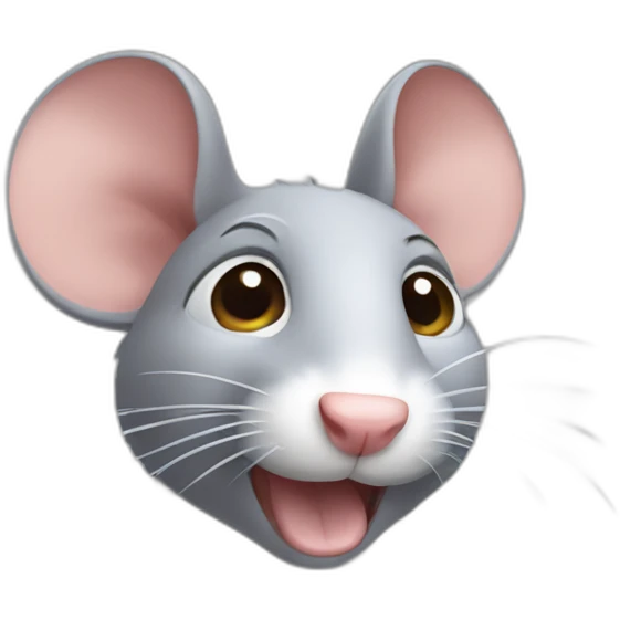 Rat pulling his ears emoji