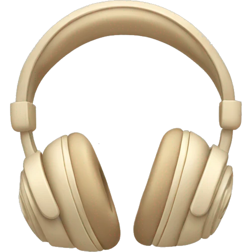 beige apple headphones with beige bows emoji