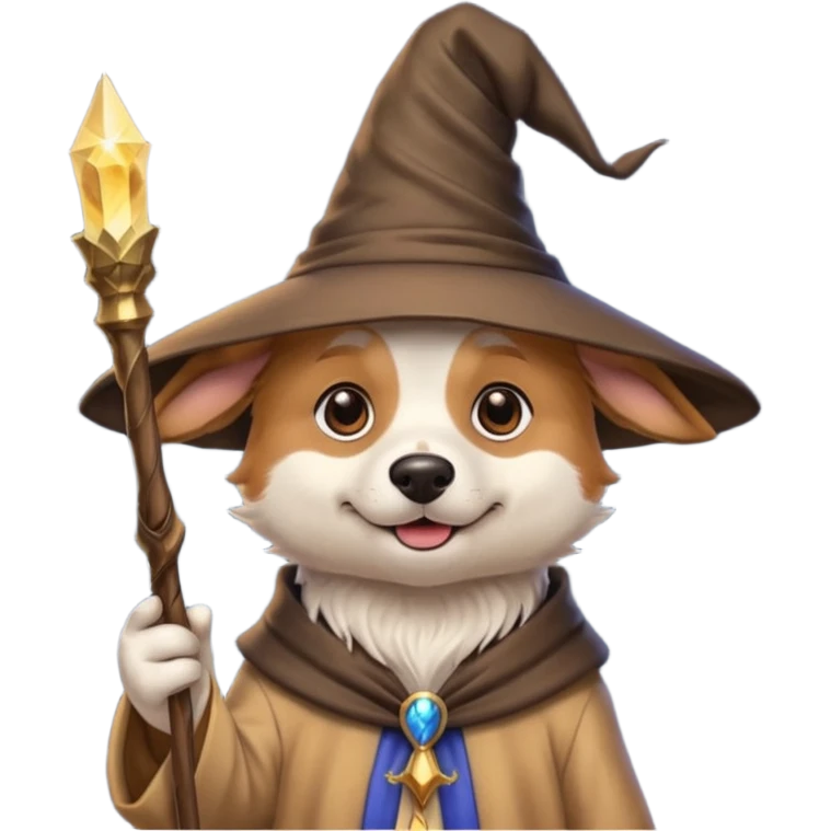 Dog wizard emoji
