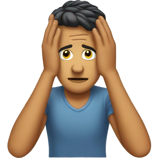 Hand on head emoji