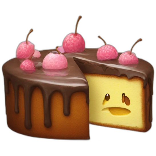 Gâteau sur une poubelle emoji