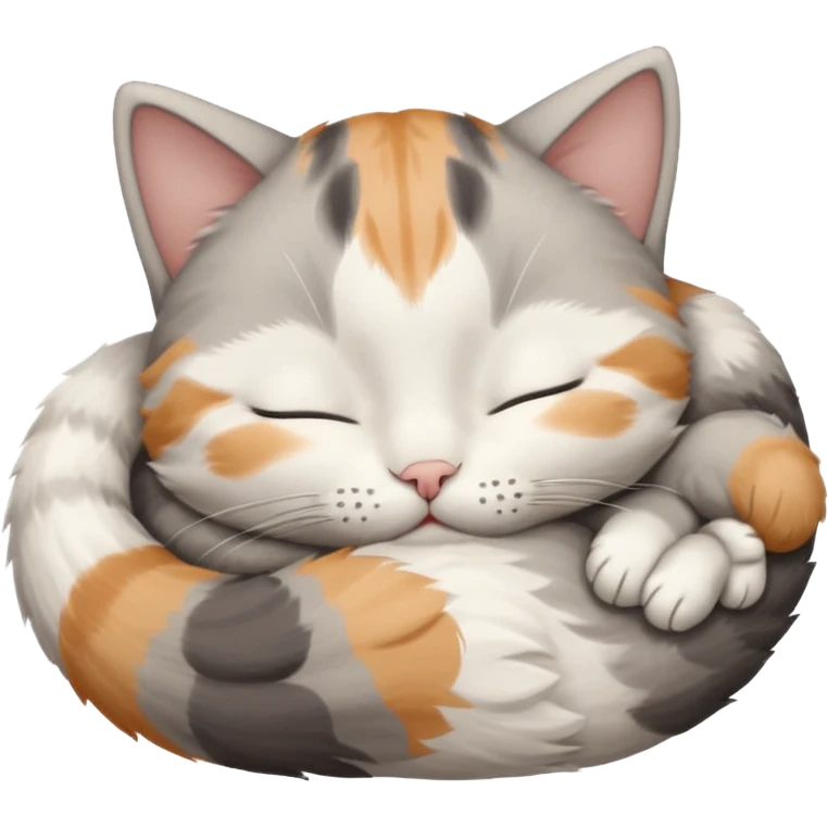 grey and white small cat with eyes closed lying down upside down tightly covering its own face emoji