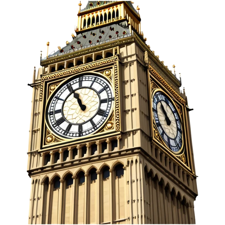 Big Ben clock tower emoji