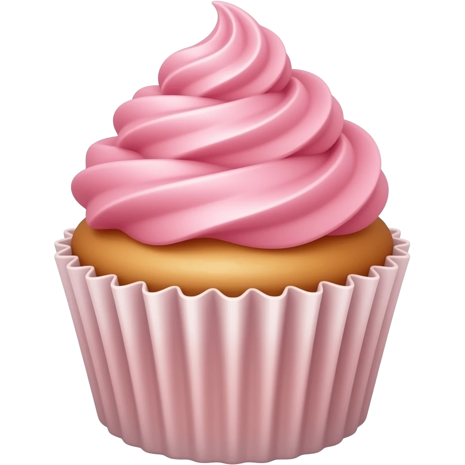 Cupcake with pink icing emoji