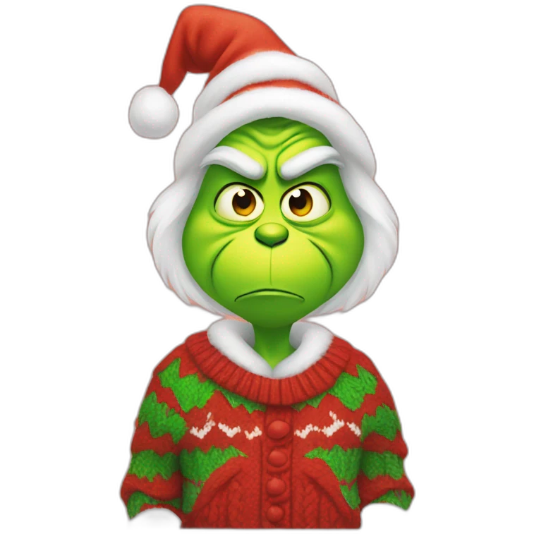 grinch in an ugly sweater emoji