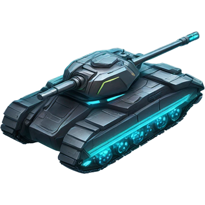 futuristic tank with neon lights emoji
