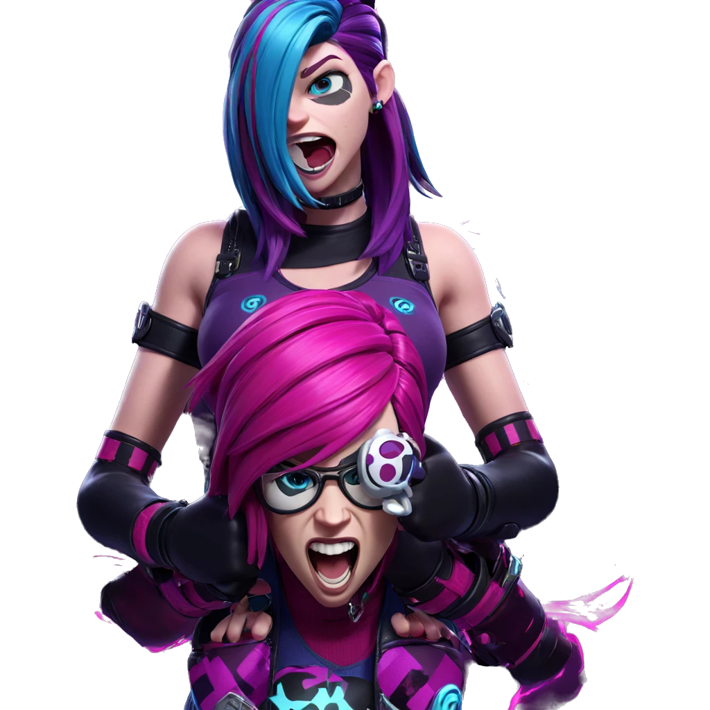 jinx and vi in gloves emoji