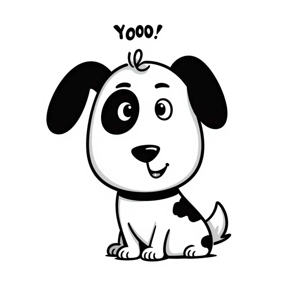 smiling dog character referencing '개' in '개꿀' with honeycomb patterns and word '개꿀' above its head, emoji style emoji