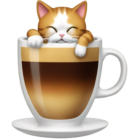 Cat drunks espresso emoji