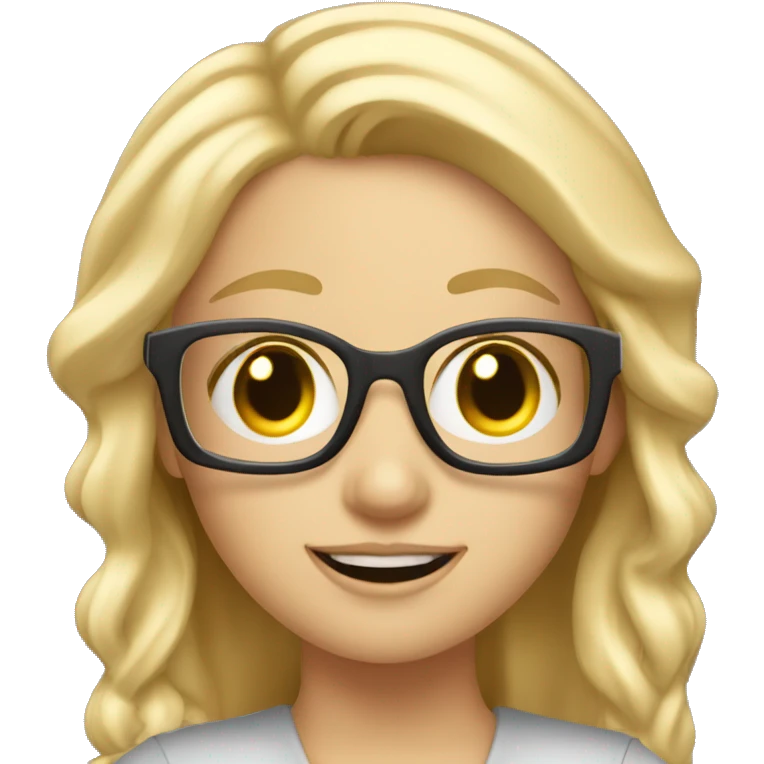 Audio technician blonde girl with an audio desk emoji