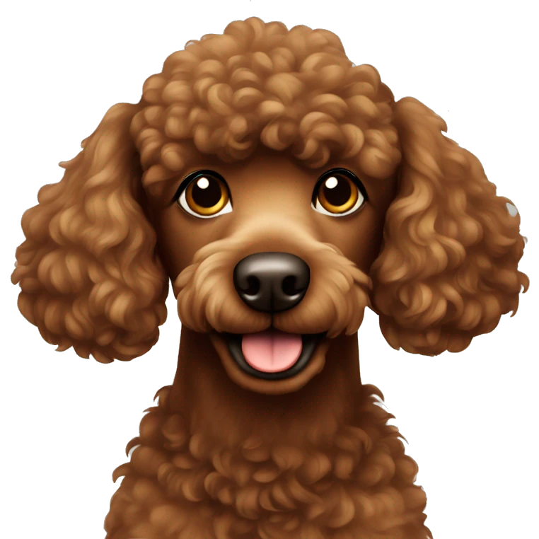 brown poodle  emoji