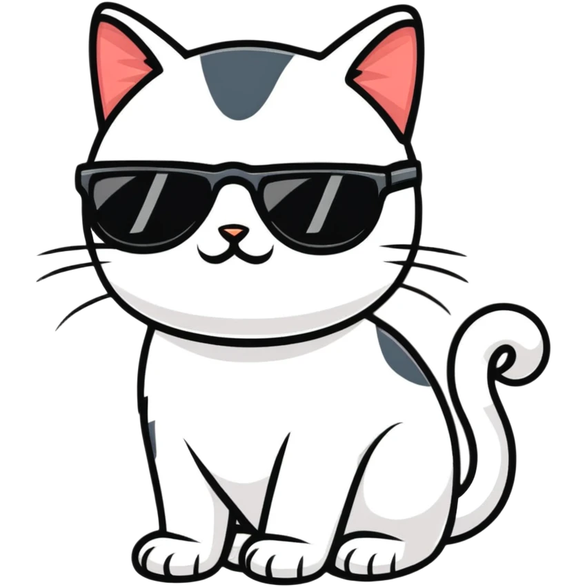 Cat with sunglasses emoji