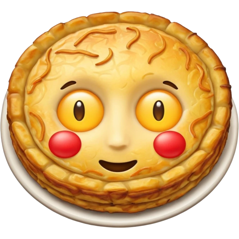 emoji of a Swiss rösti, round, golden and crispy WITHOUT FACE emoji
