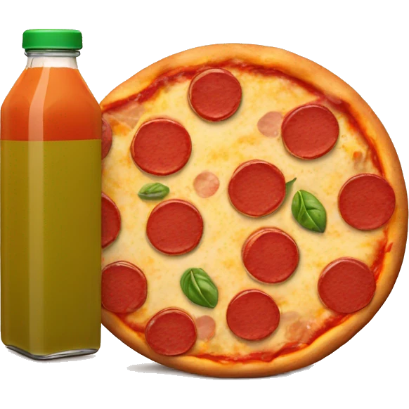 Pizza and juice box emoji